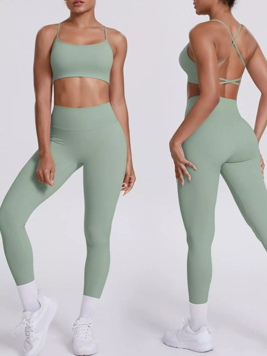 Criss-Cross Cami & Leggings Active Set