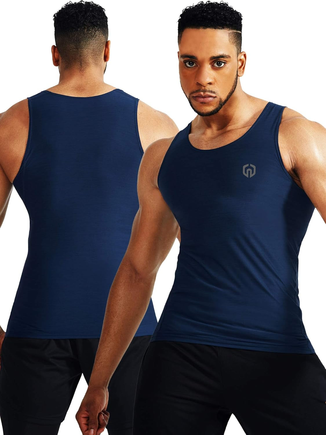 Men'S 3 Pack Athletic Compression under Base Layer Sport Tank Top