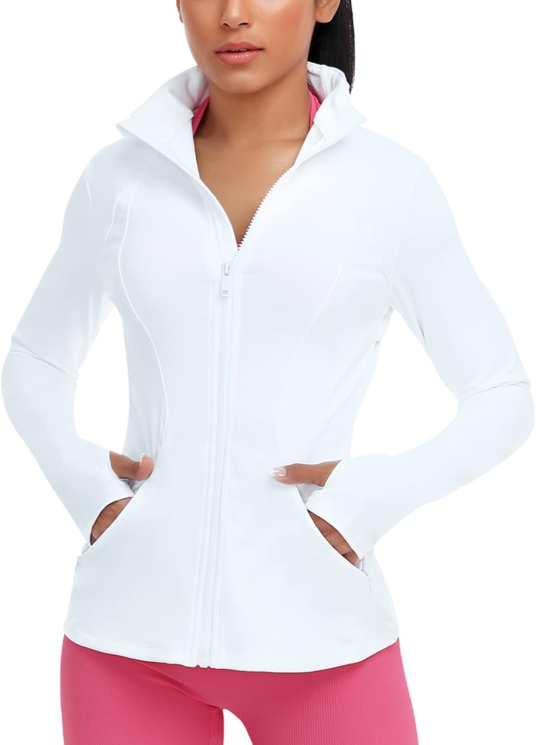 Women'S Workout Yoga Jacket Full Zip Running Athletic Track Jacket