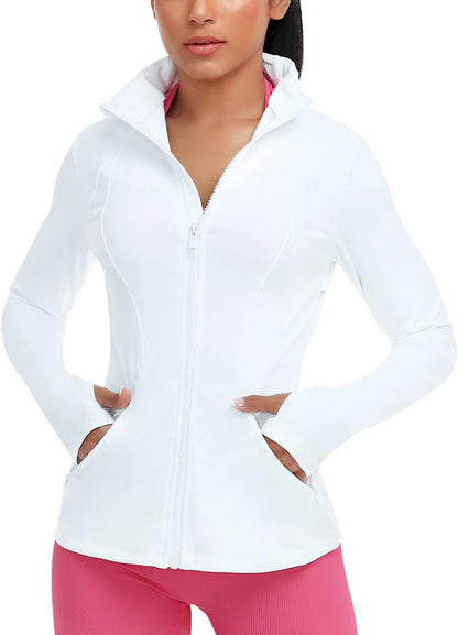 Women'S Workout Yoga Jacket Full Zip Running Athletic Track Jacket