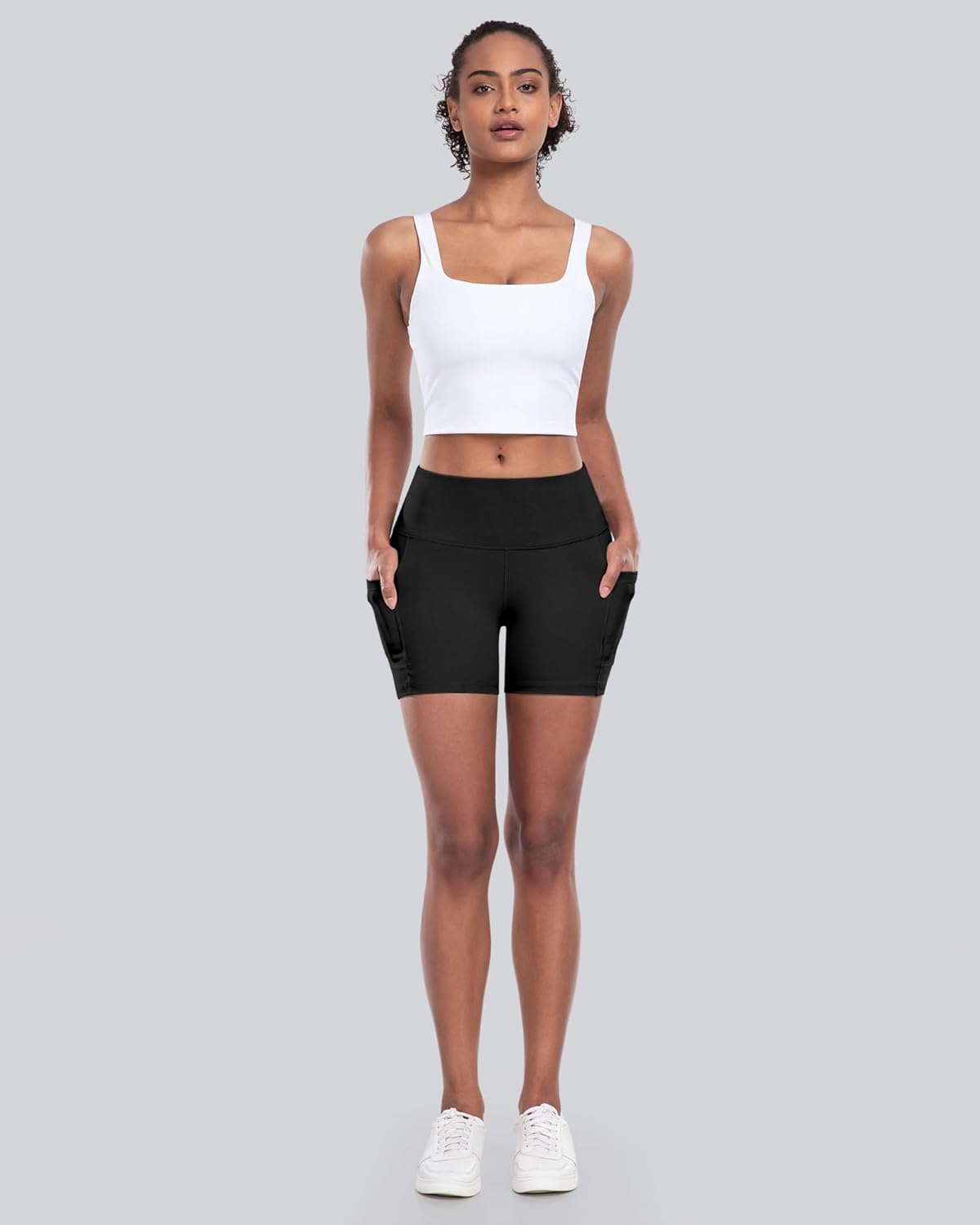 Women’s High-Waist Biker Shorts with Pockets