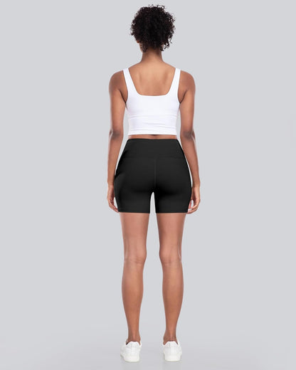 Women’s High-Waist Biker Shorts with Pockets