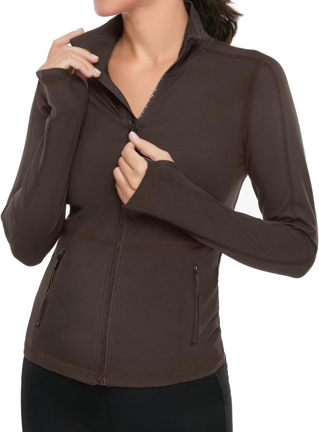 Women'S Workout Yoga Jacket Full Zip Running Athletic Track Jacket