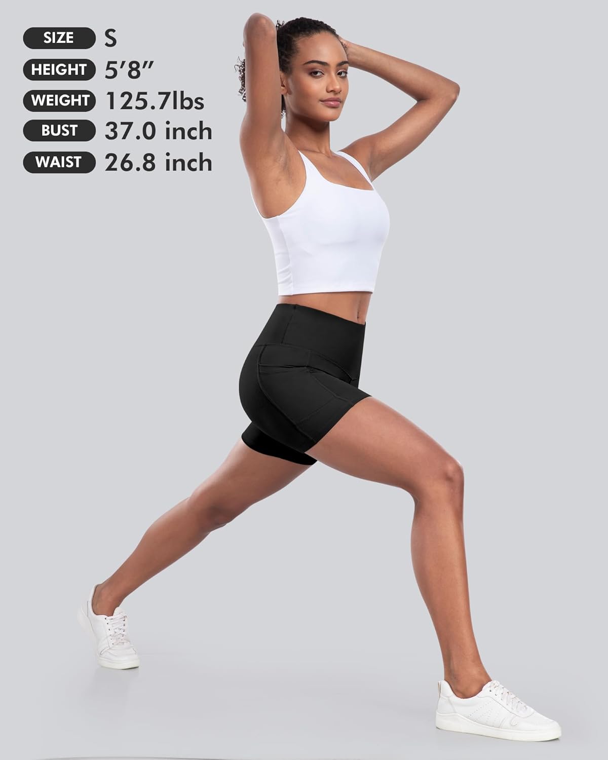 Women’s High-Waist Biker Shorts with Pockets