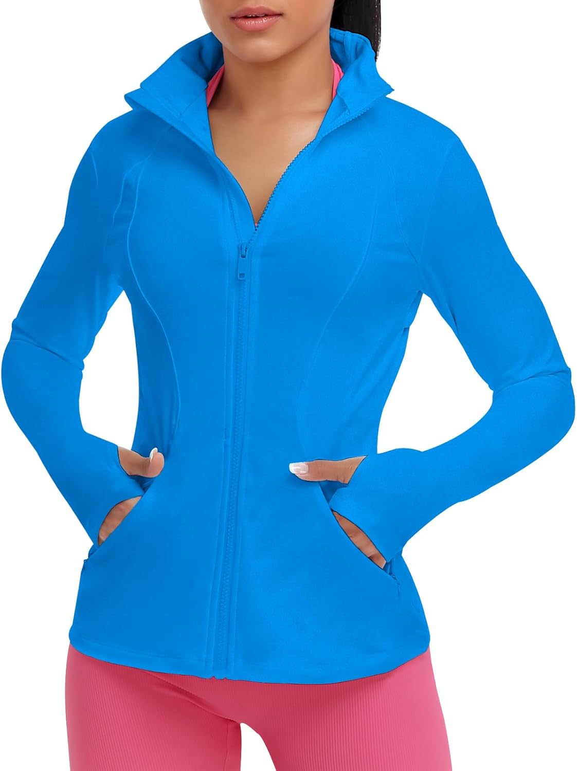 Women'S Workout Yoga Jacket Full Zip Running Athletic Track Jacket