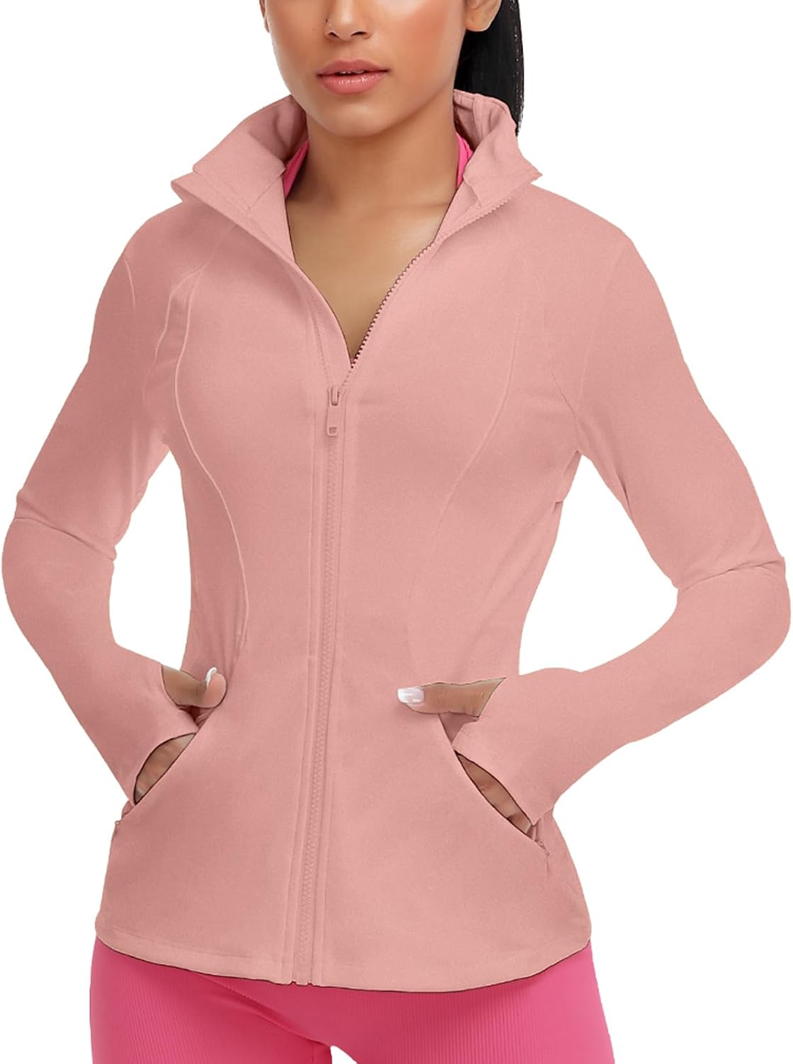 Women'S Workout Yoga Jacket Full Zip Running Athletic Track Jacket