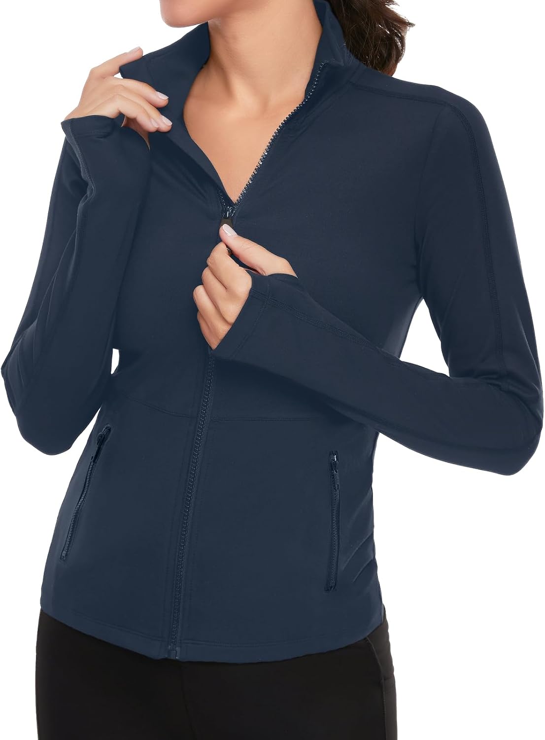 Women'S Workout Yoga Jacket Full Zip Running Athletic Track Jacket