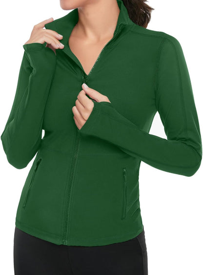 Women'S Workout Yoga Jacket Full Zip Running Athletic Track Jacket