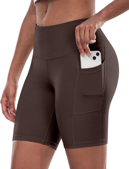 Women’s High-Waist Biker Shorts with Pockets