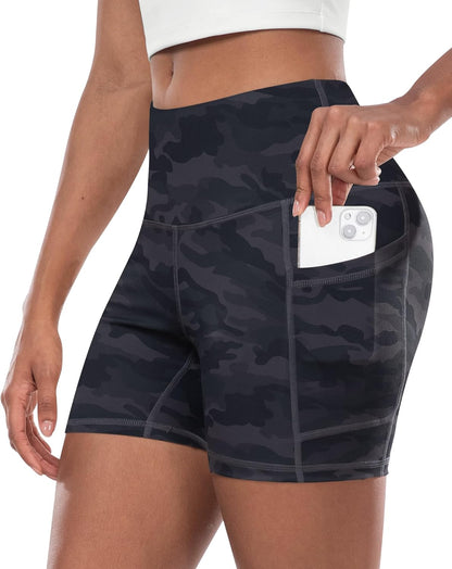 Women’s High-Waist Biker Shorts with Pockets