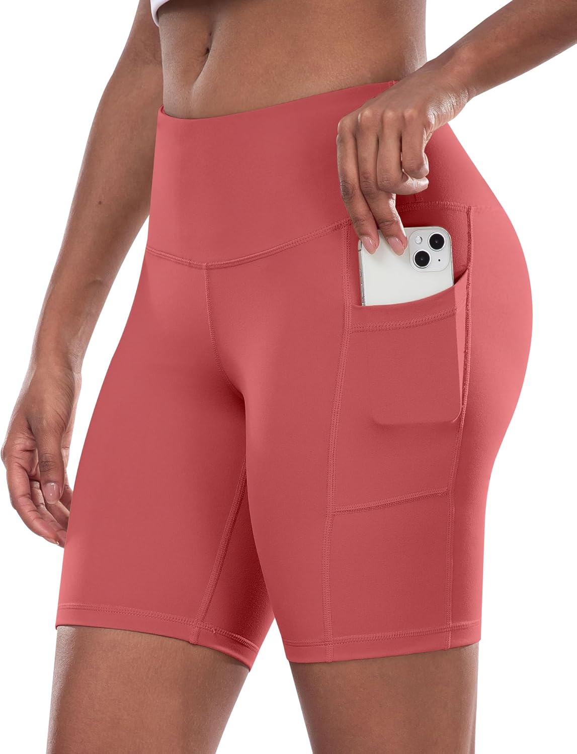 Women’s High-Waist Biker Shorts with Pockets