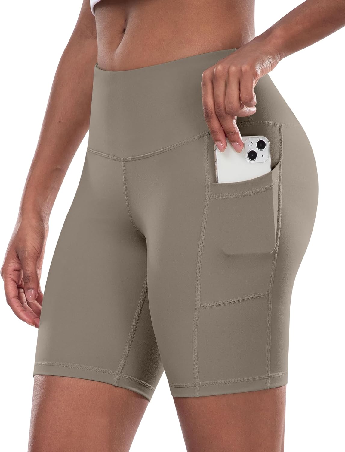 Women’s High-Waist Biker Shorts with Pockets