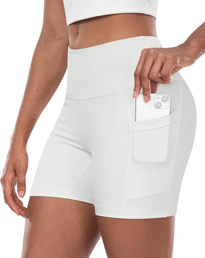 Women’s High-Waist Biker Shorts with Pockets