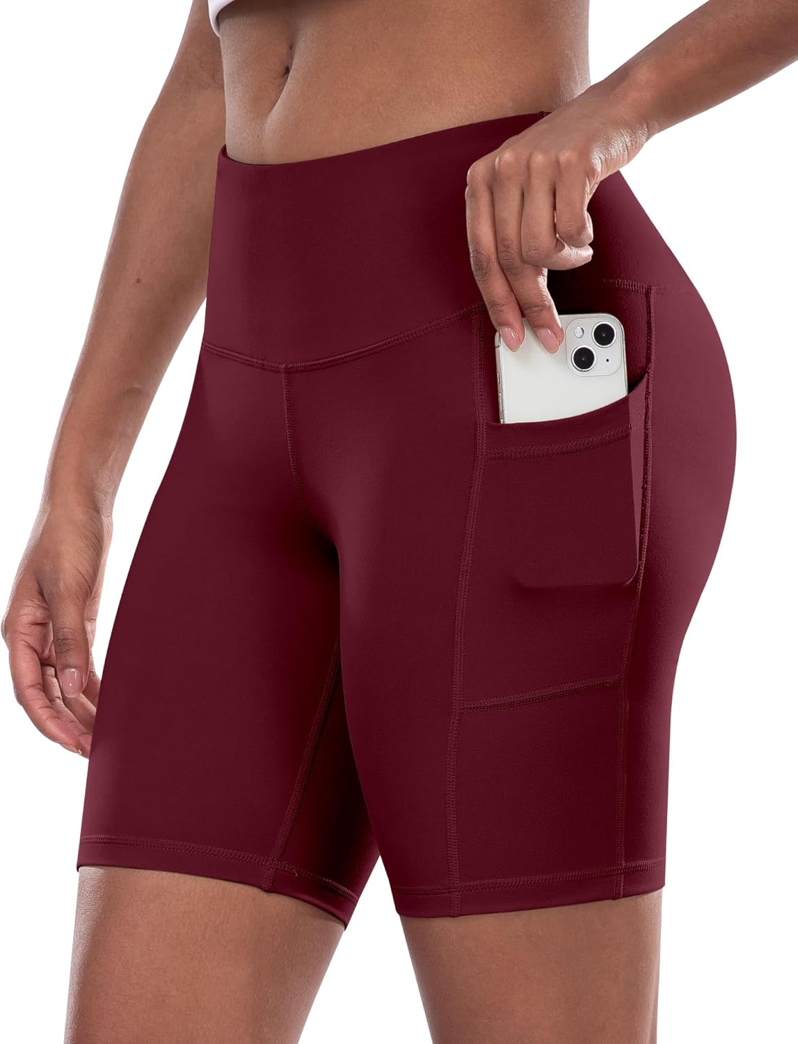 Women’s High-Waist Biker Shorts with Pockets