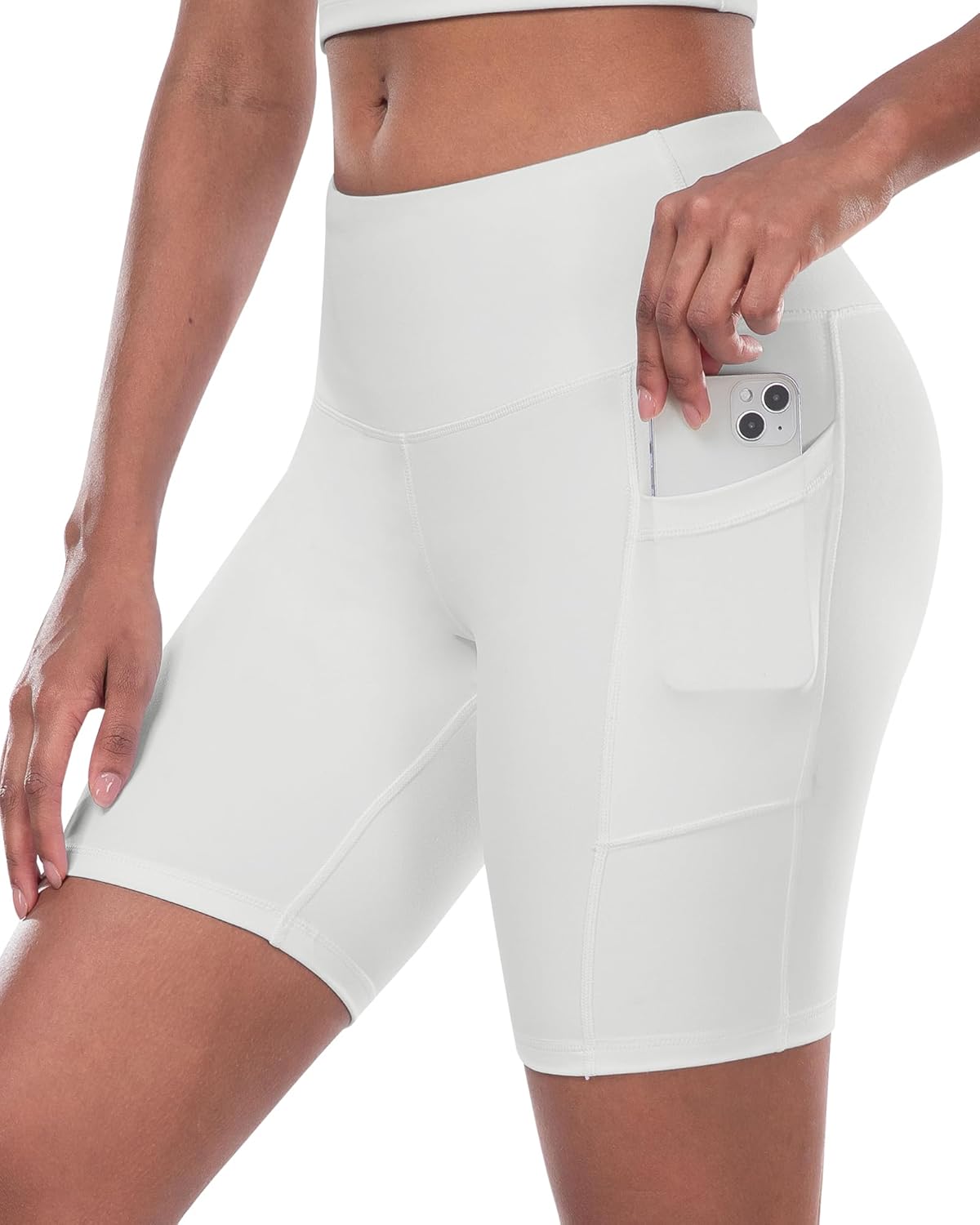 Women’s High-Waist Biker Shorts with Pockets