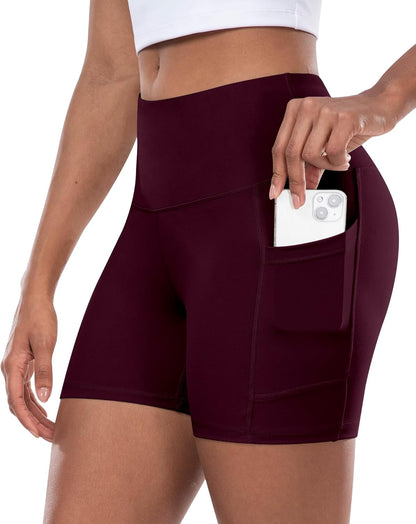 Women’s High-Waist Biker Shorts with Pockets