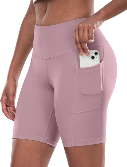 Women’s High-Waist Biker Shorts with Pockets