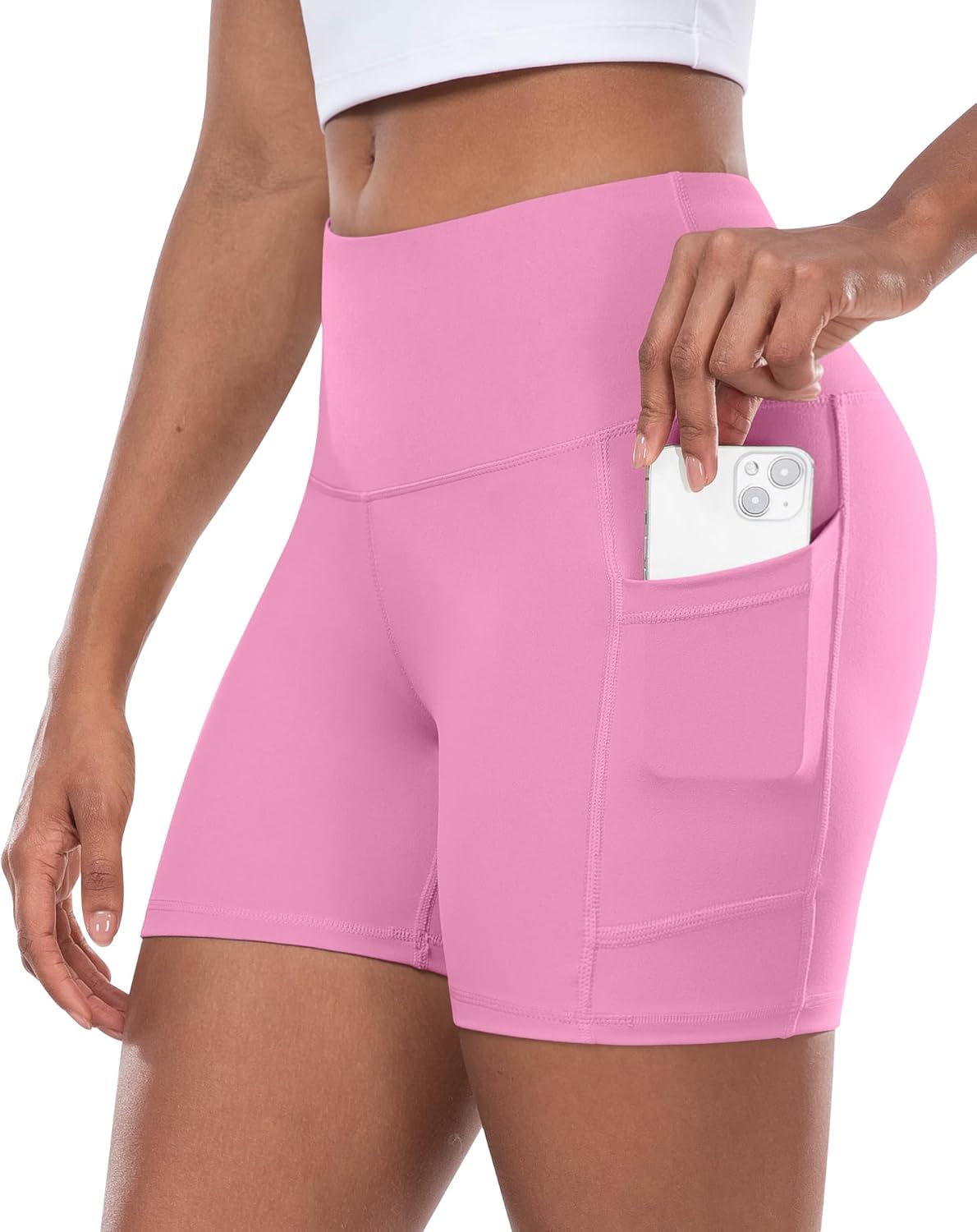 Women’s High-Waist Biker Shorts with Pockets