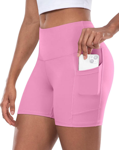 Women’s High-Waist Biker Shorts with Pockets