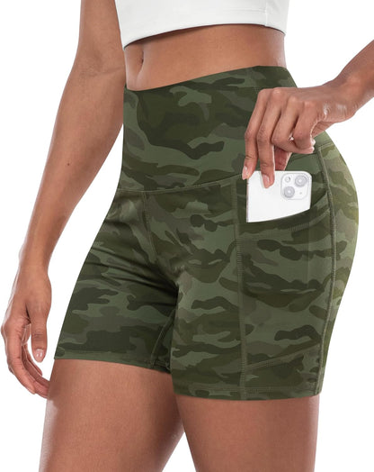 Women’s High-Waist Biker Shorts with Pockets