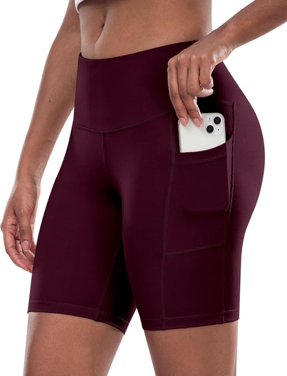 Women’s High-Waist Biker Shorts with Pockets