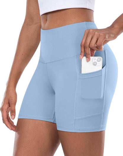 Women’s High-Waist Biker Shorts with Pockets