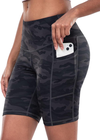 Women’s High-Waist Biker Shorts with Pockets