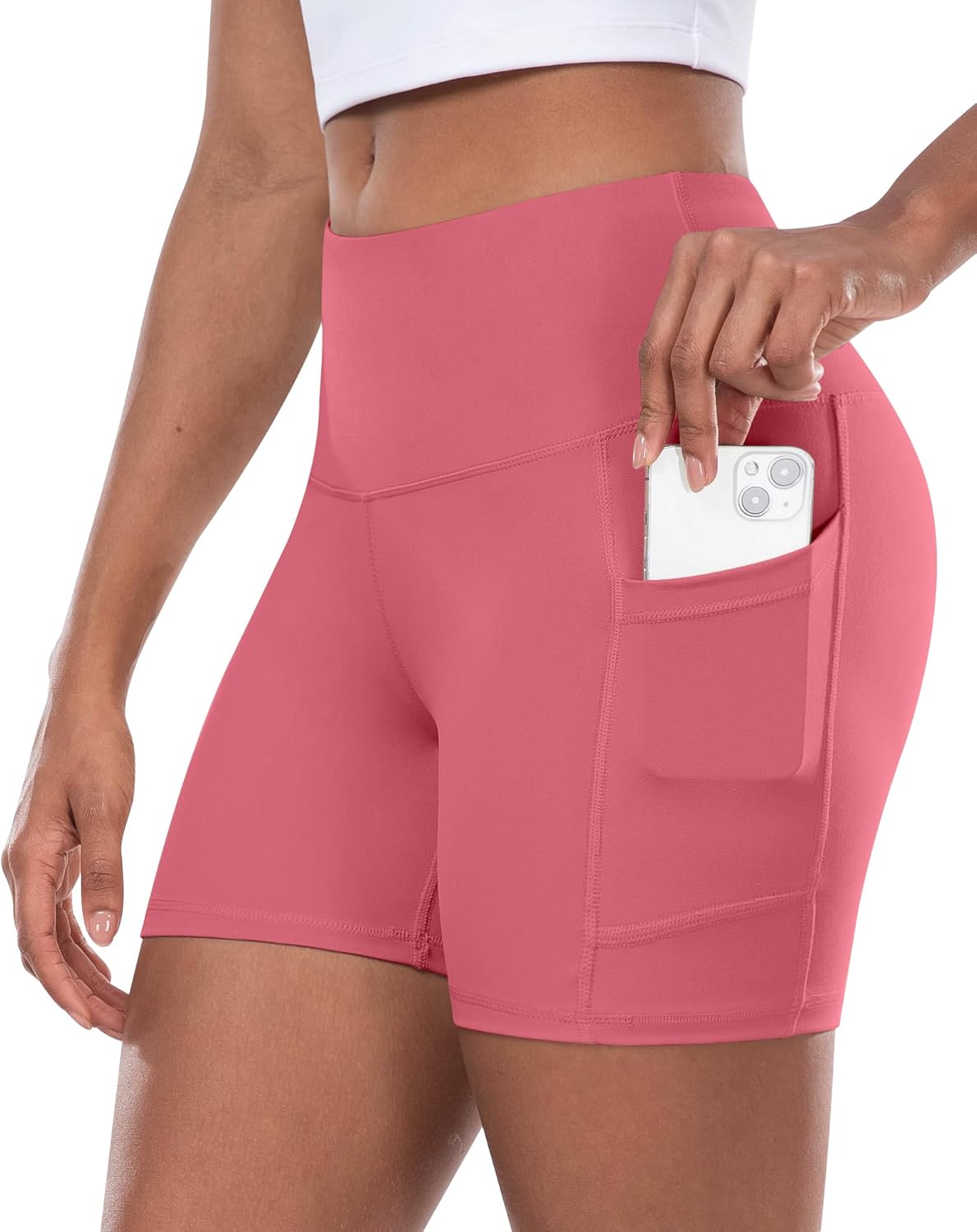 Women’s High-Waist Biker Shorts with Pockets