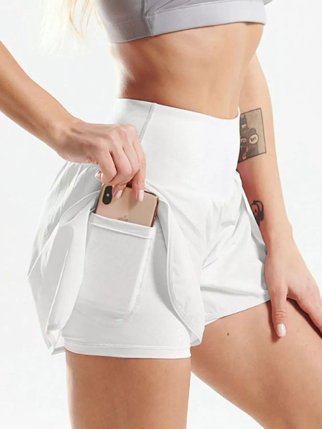 High-Waisted Pocket Training Shorts