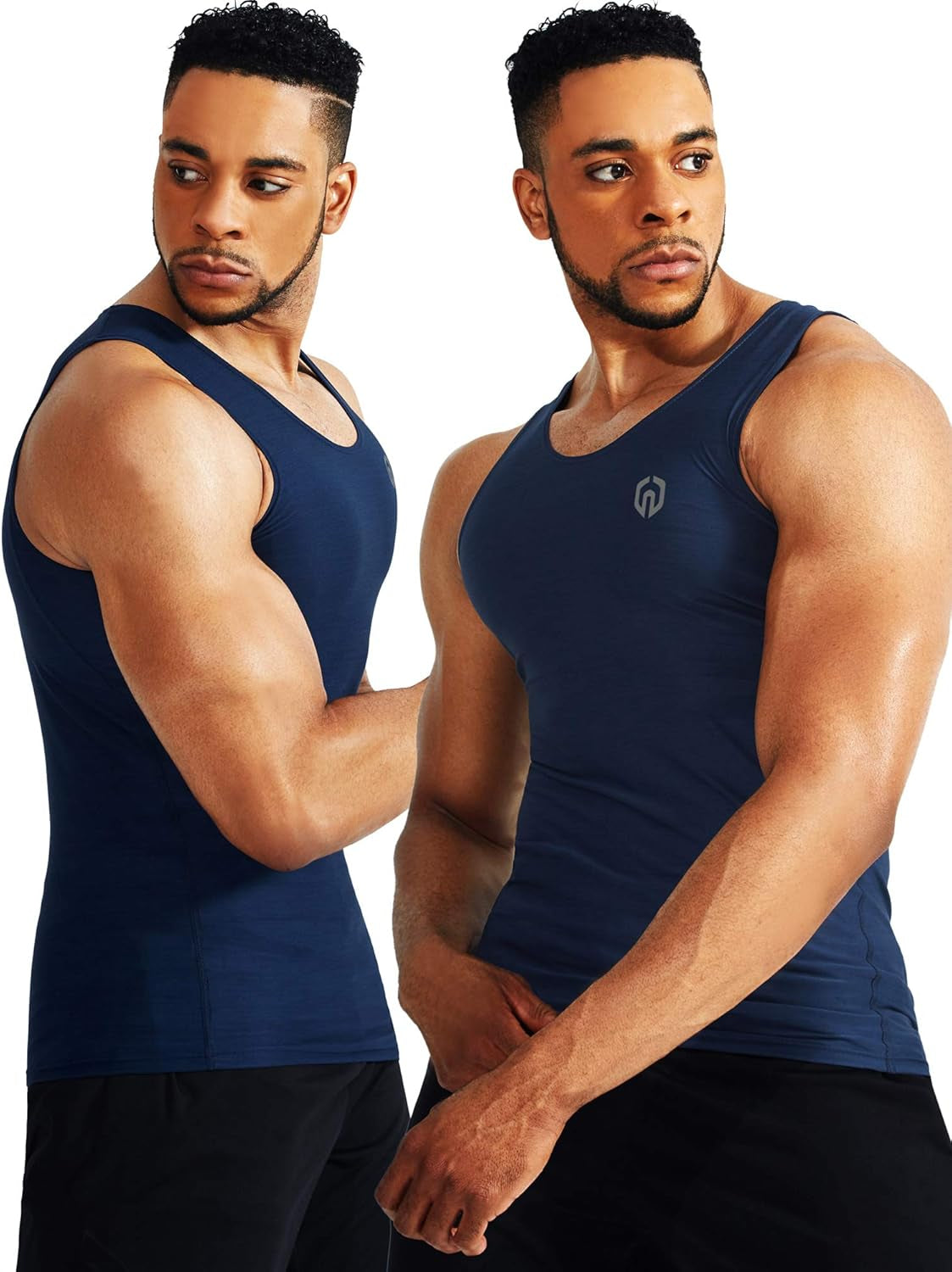 Men'S 3 Pack Athletic Compression under Base Layer Sport Tank Top