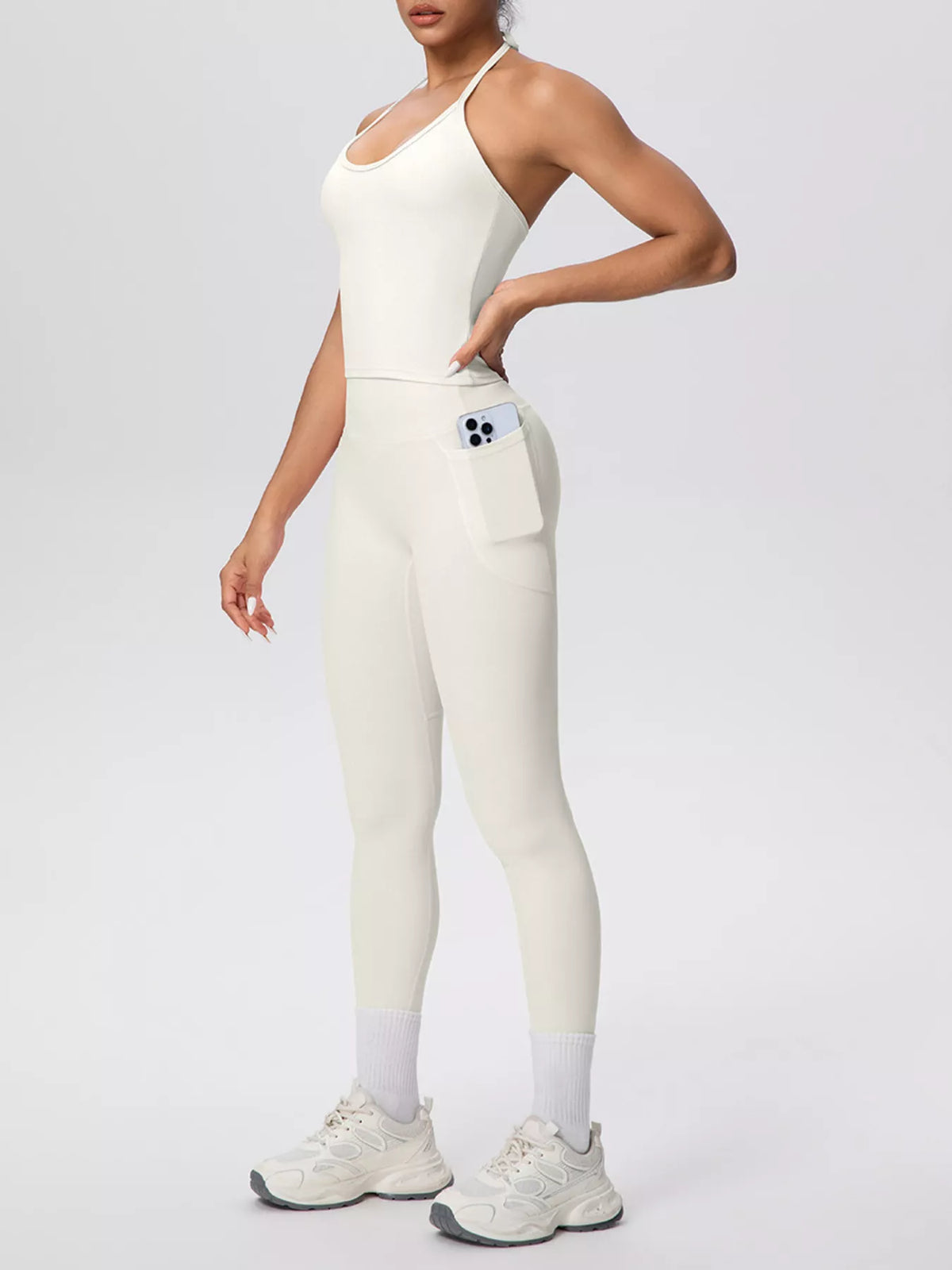 Halter Cami & High-Waist Leggings Set